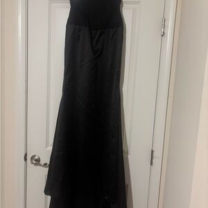 AKIRA Black High Waisted Corset Maxi Skirt